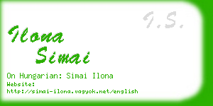 ilona simai business card